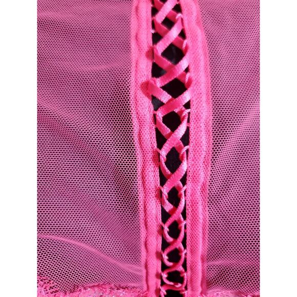 Victoria's Secret Very Sexy Iridescent Pink Halter Chantilly Lace Bralette Small - Picture 5 of 9